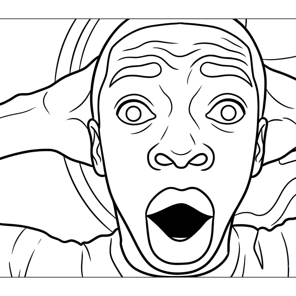 Meme 9 para colorear de para niños