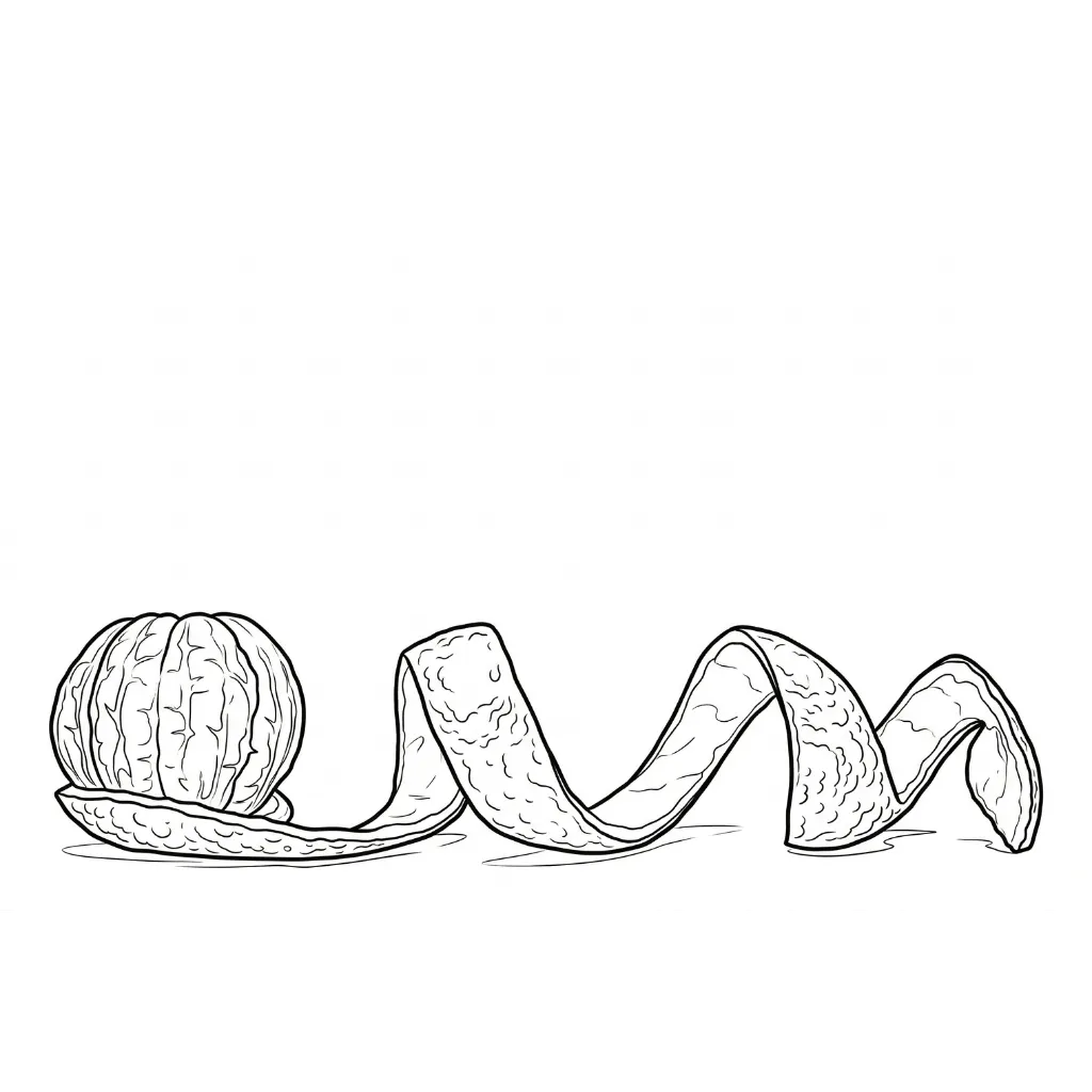 Naranja 10 para colorear para niño de 3 años