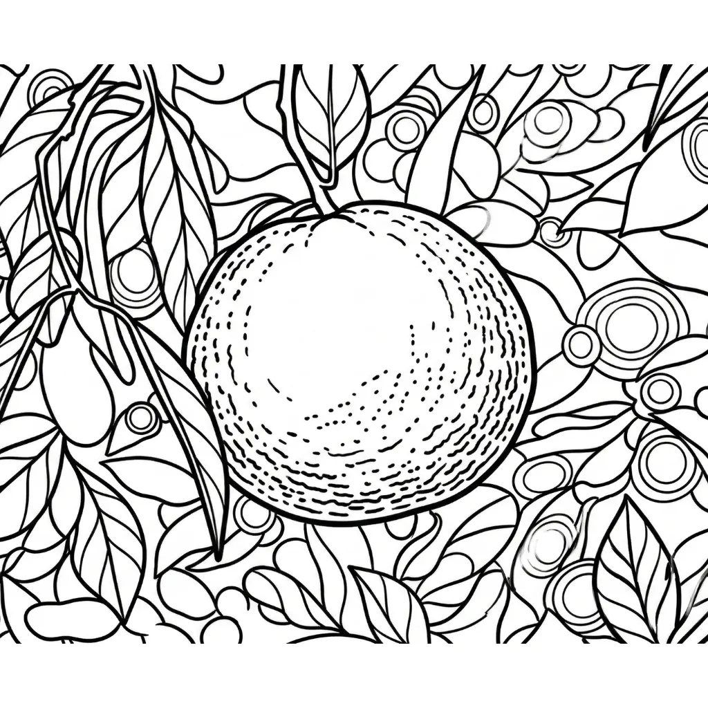 Naranja 12 de niño para colorear para imprimir