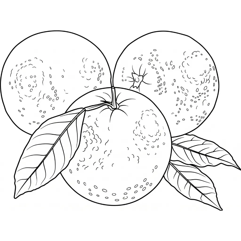 Naranja 5 para colorear y dibujos