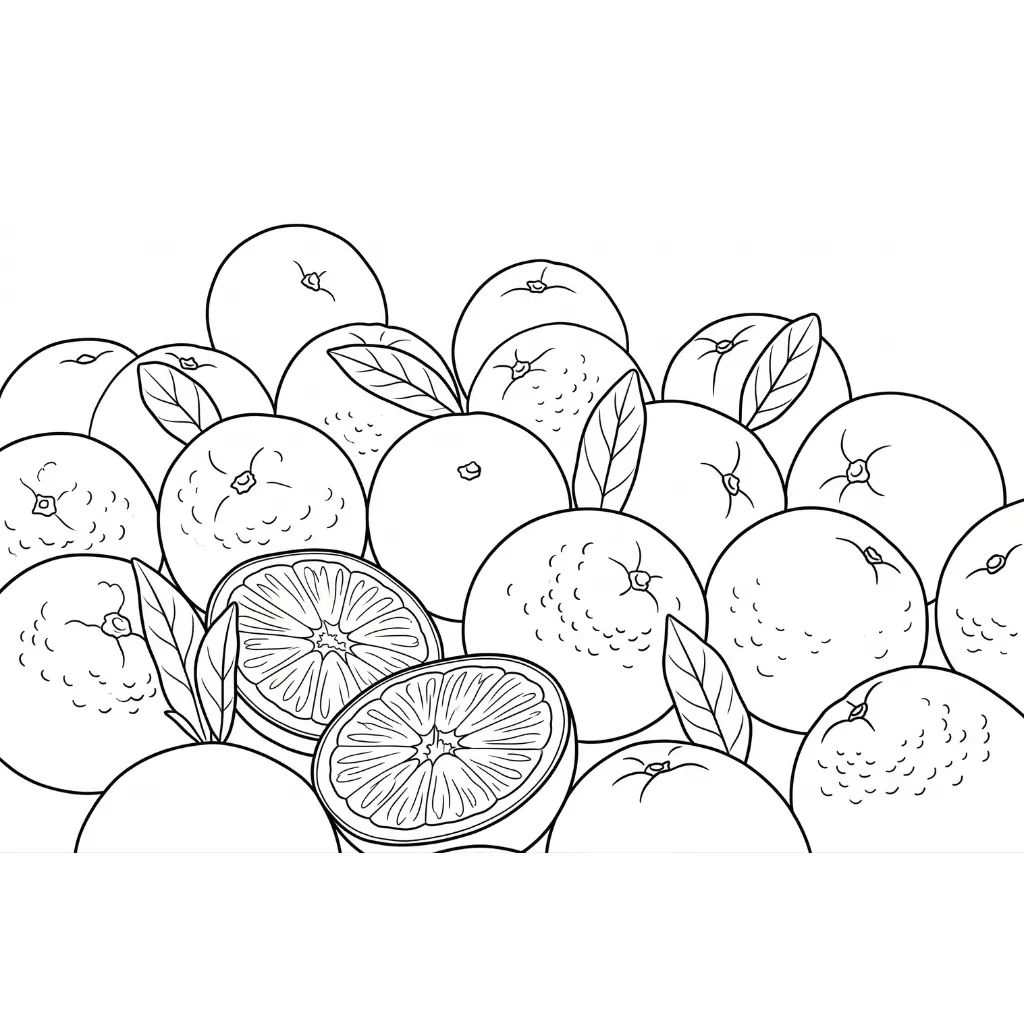 Naranja 7 para colorear gratis para imprimir