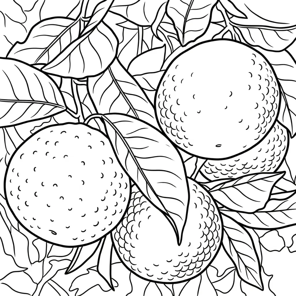 Naranja 9 para colorear para imprimir gratis