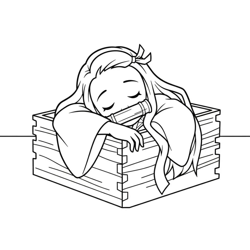 Nezuko 11 para colorear en línea