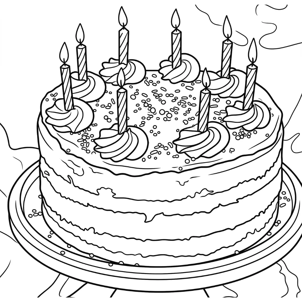 Pastel 20 para colorear para niño de 8 años