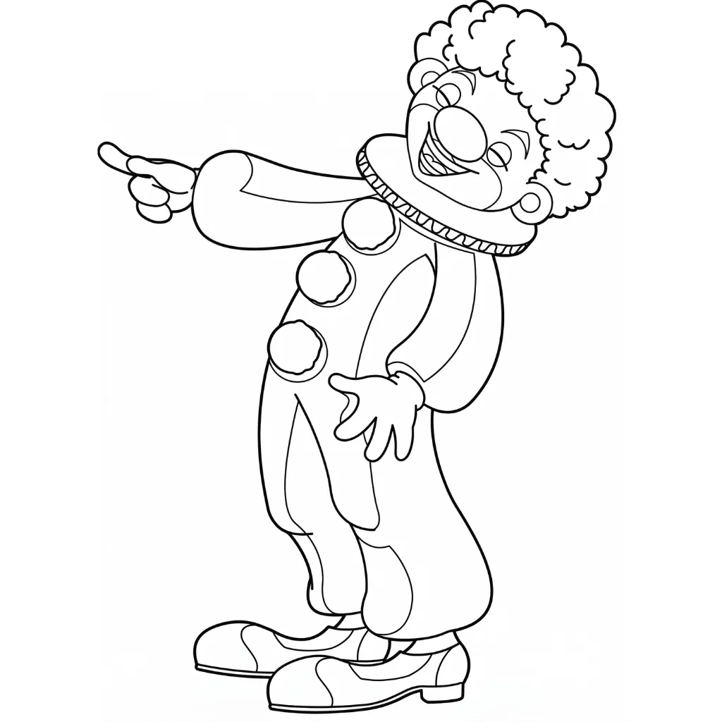 Payaso 1 para colorear para imprimir para niño de 6 años