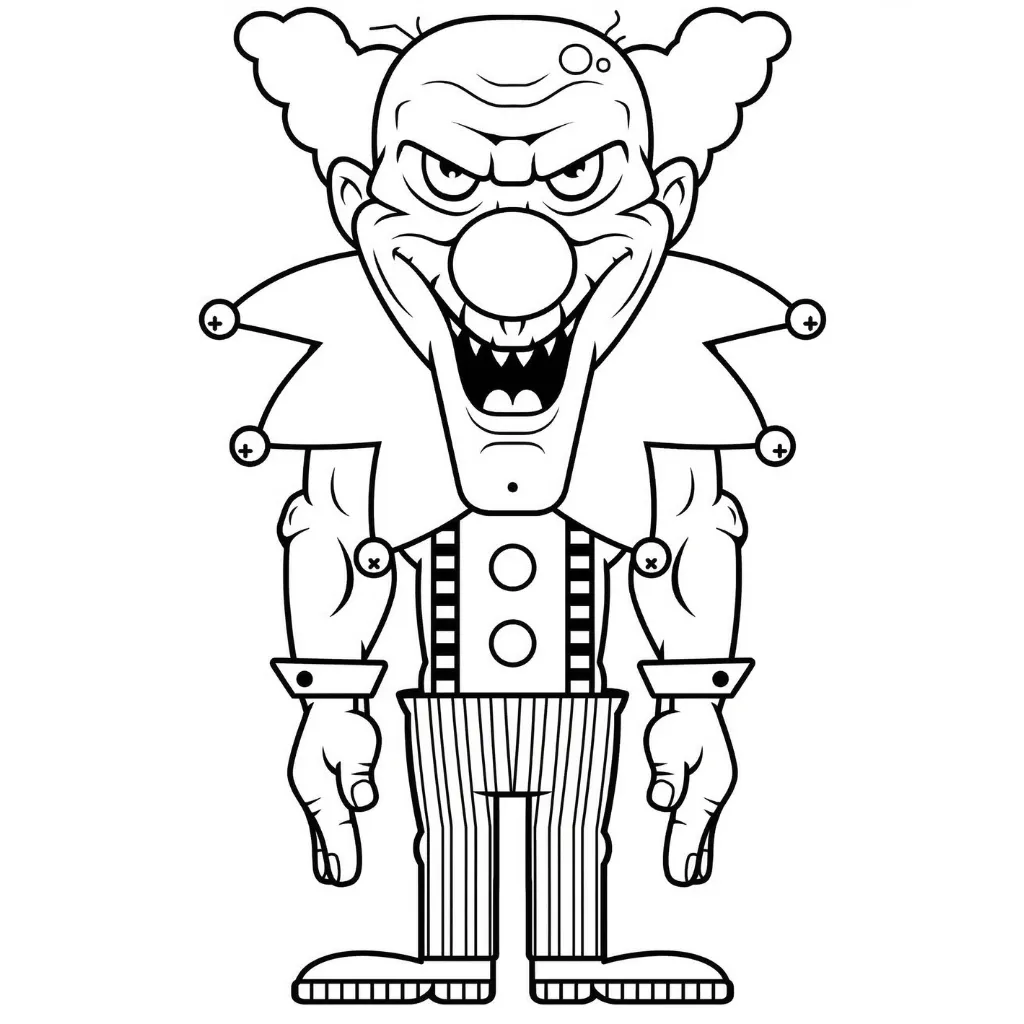 Payaso 10 para colorear para bebé para imprimir