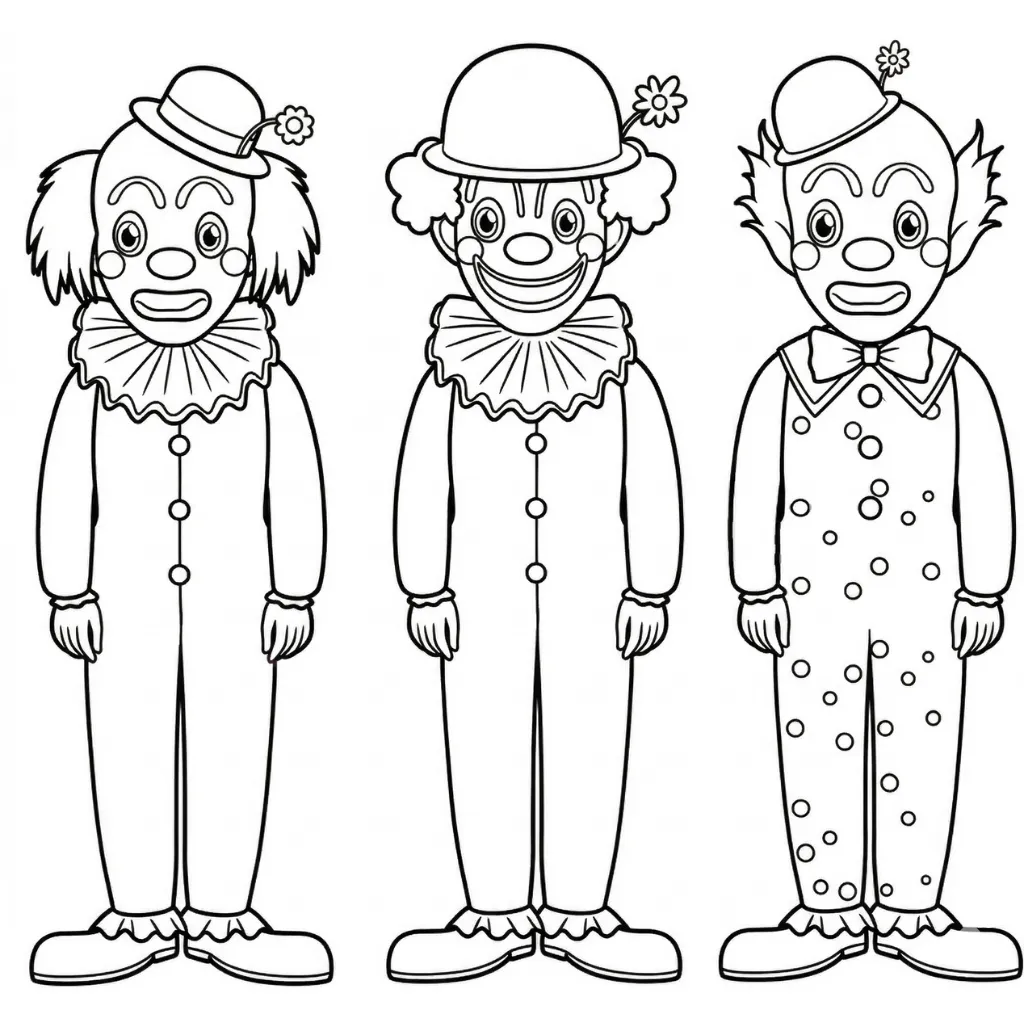 Payaso 11 para colorear en línea para niño