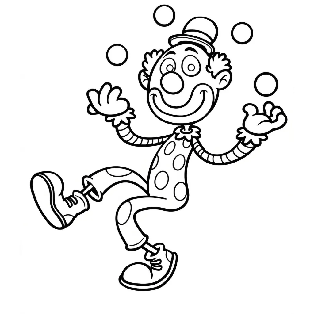 Payaso 13 para colorear para imprimir gratis