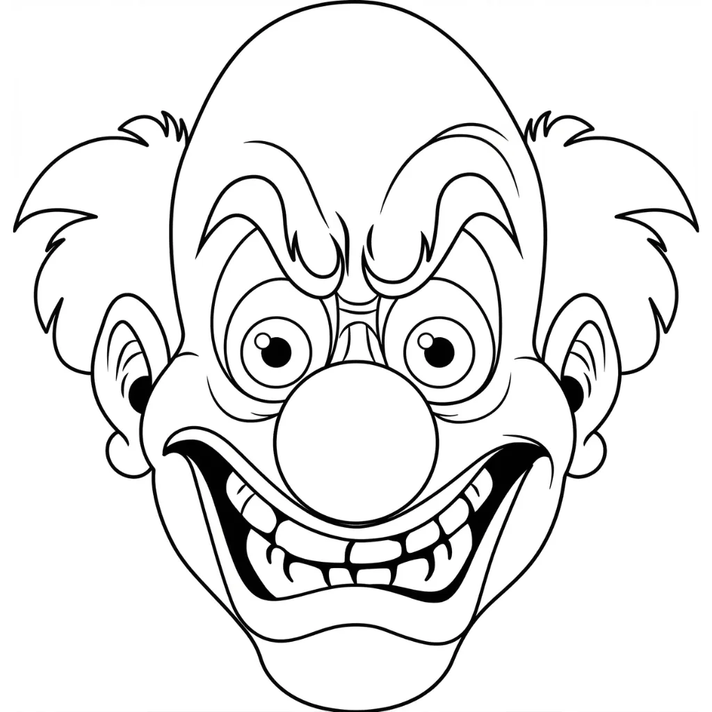 Payaso 14 para colorear y recortar para imprimir gratis