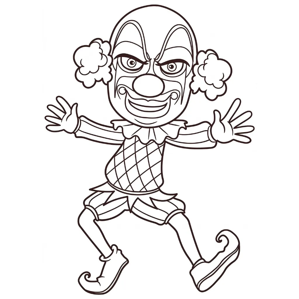 Payaso 15 para colorear para niño de 8 años