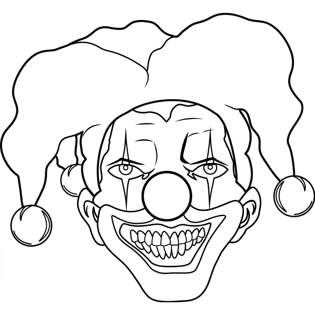 Payaso 16 para colorear para imprimir para niño de 4 años