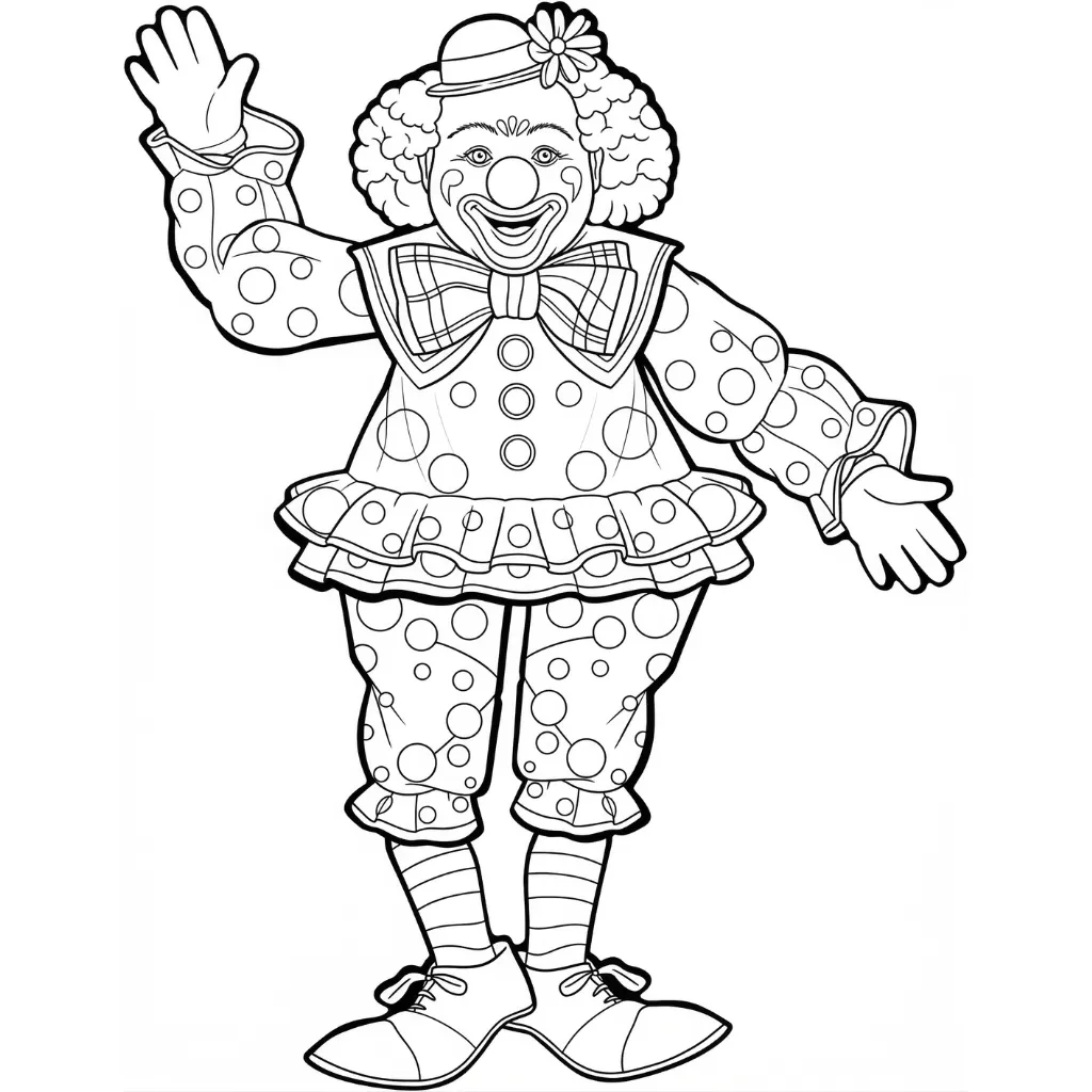 Payaso 19 para colorear para imprimir gratis