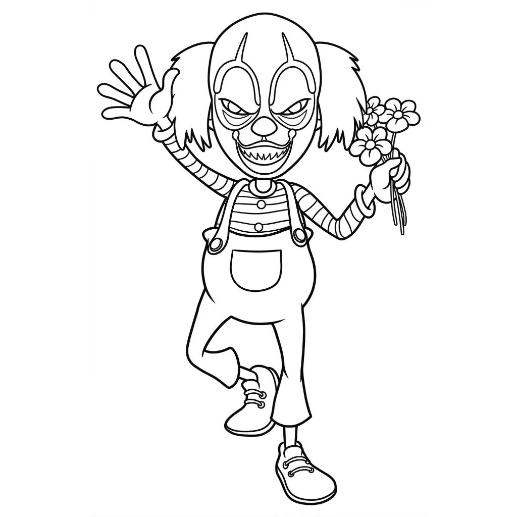 Payaso 2 para dibujar en línea