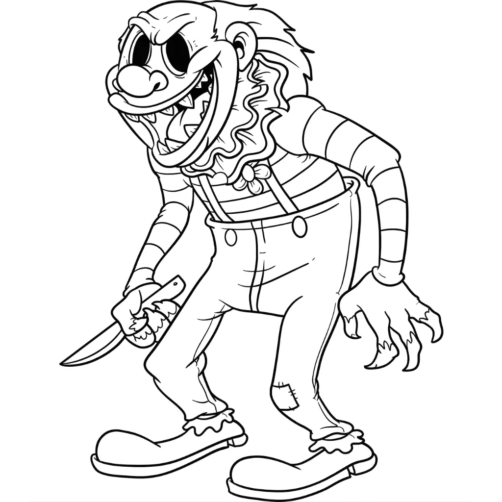 Payaso 20 para colorear para niño para imprimir gratis