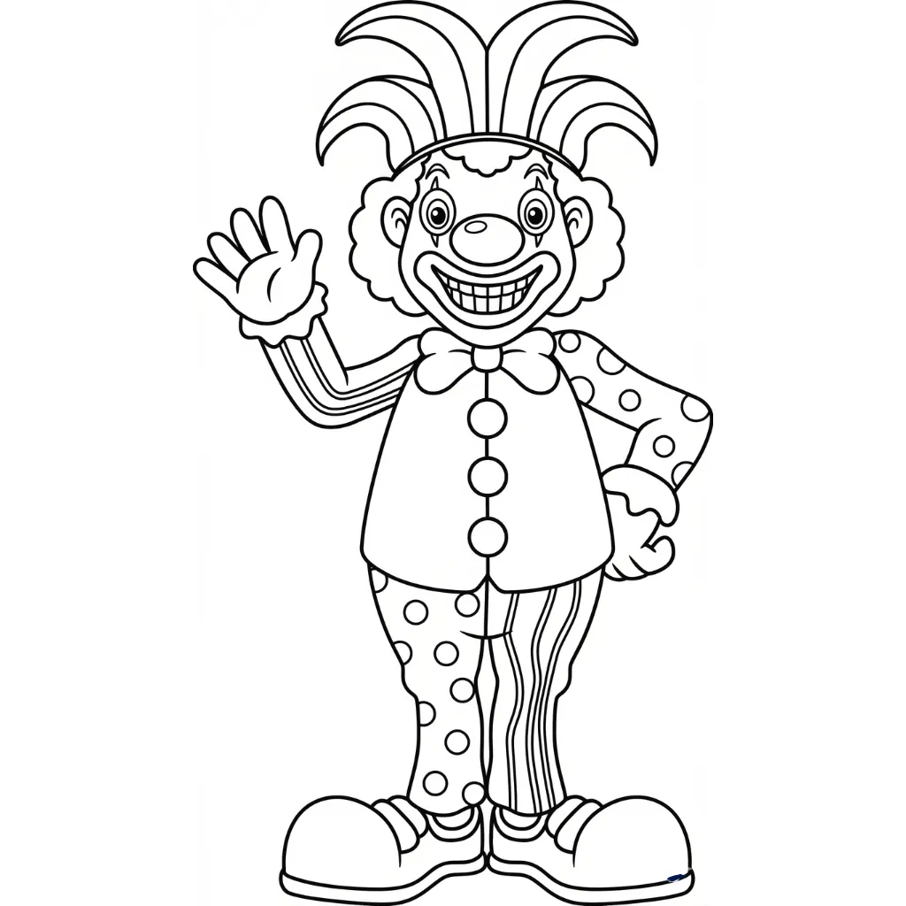 Payaso 21 para colorear para imprimir