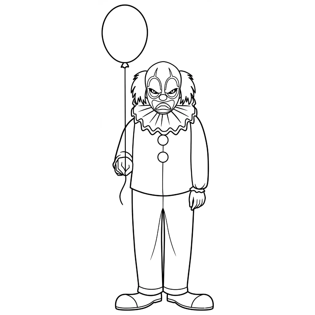 Payaso 8 para colorear para niño de 4 años