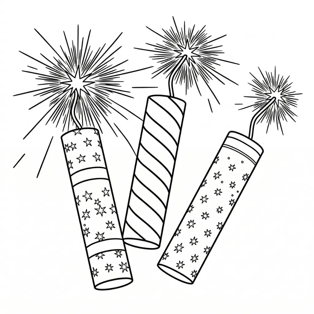 Petardos 14 para colorear para niño de 5 años