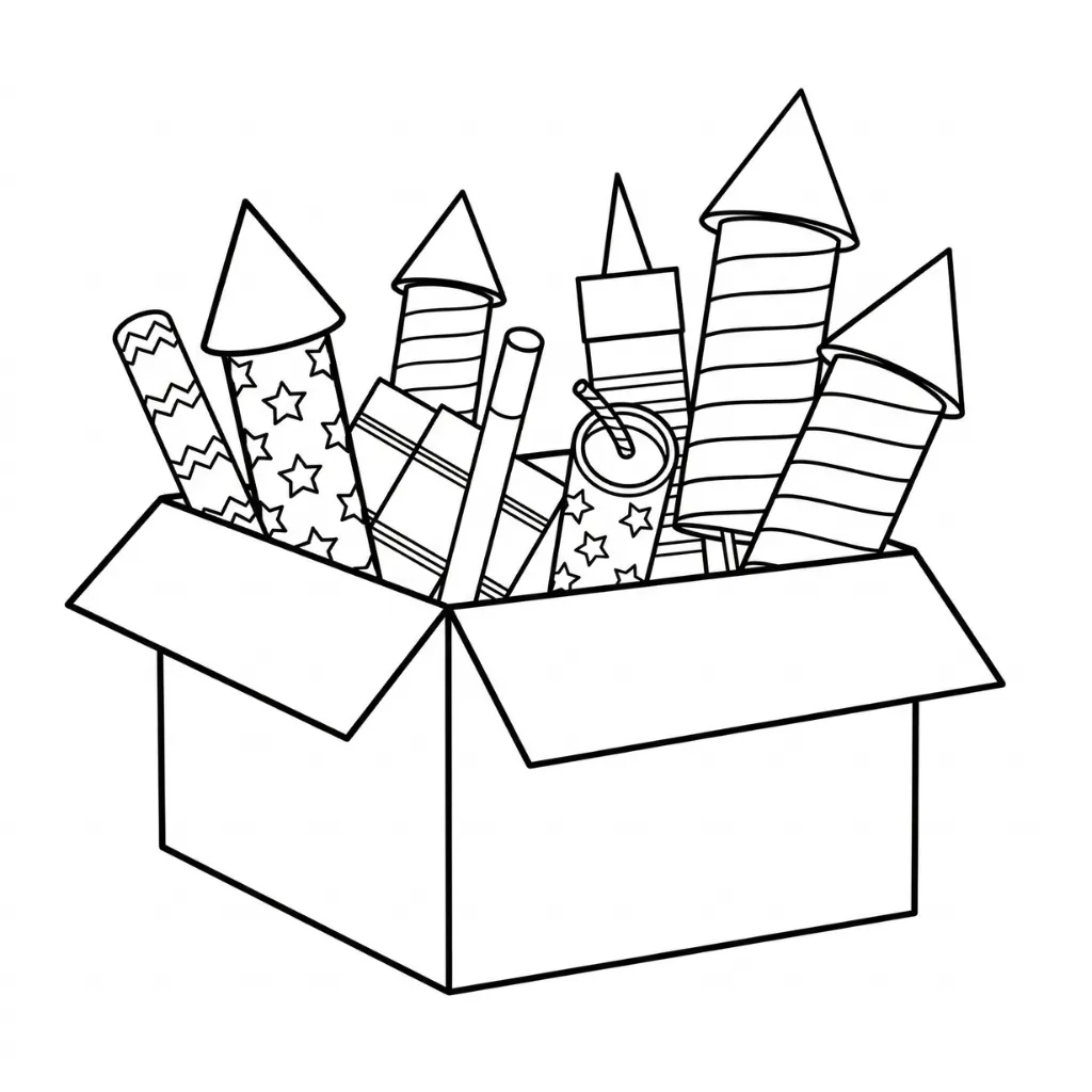 imprimir Petardos 8 para colorear para niño