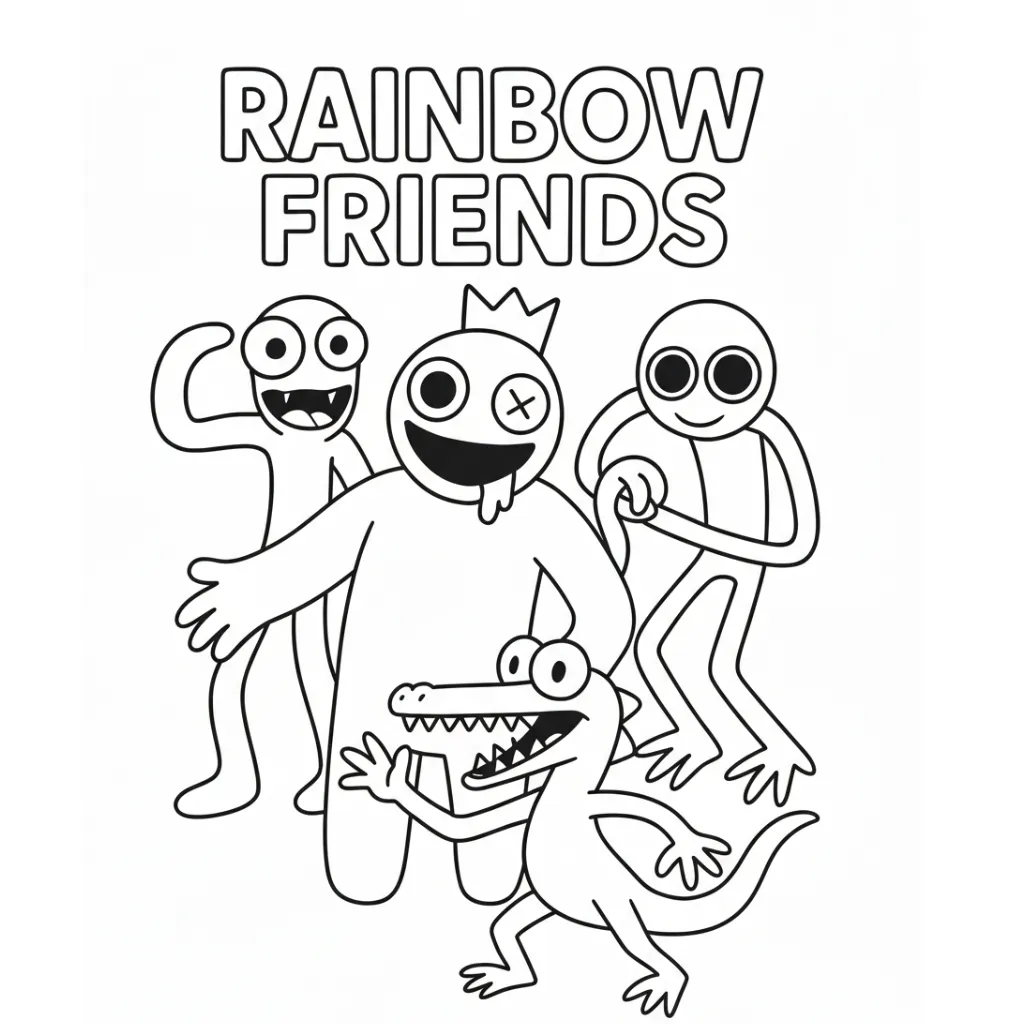 Rainbow Friends 14 para colorear para descargar