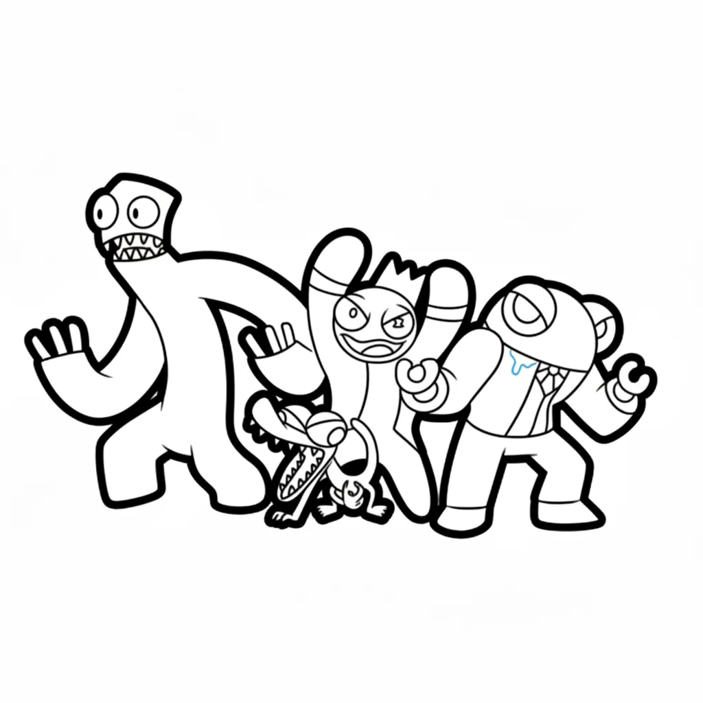 Rainbow Friends 9 para colorear para imprimir gratis