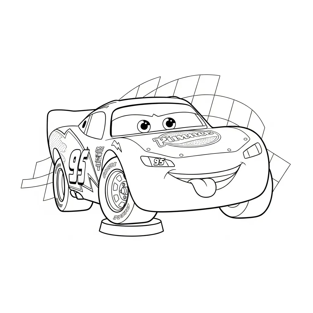 Rayo Mcqueen 1 para colorear gratis