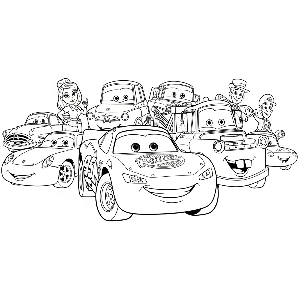 Rayo Mcqueen 10 para colorear para imprimir para niños