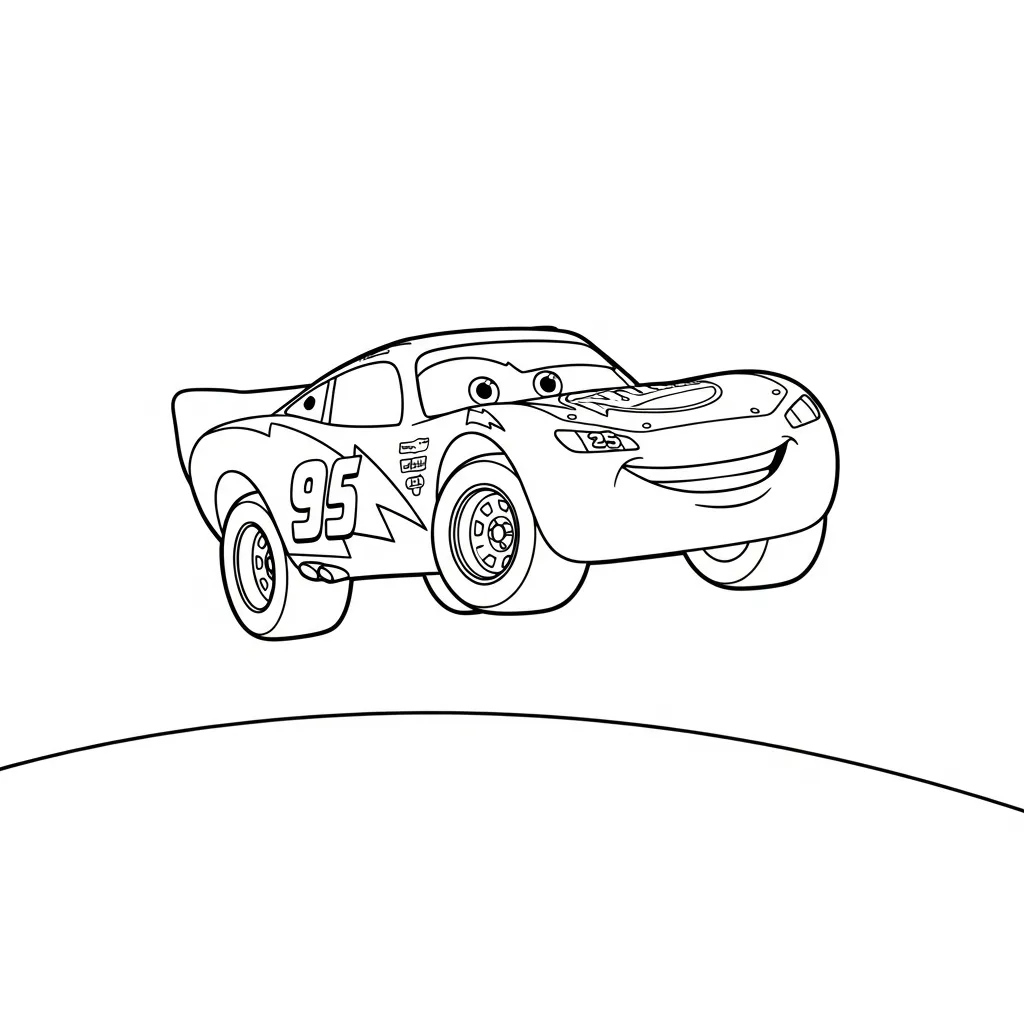 Rayo Mcqueen 11 para colorear para niño para imprimir