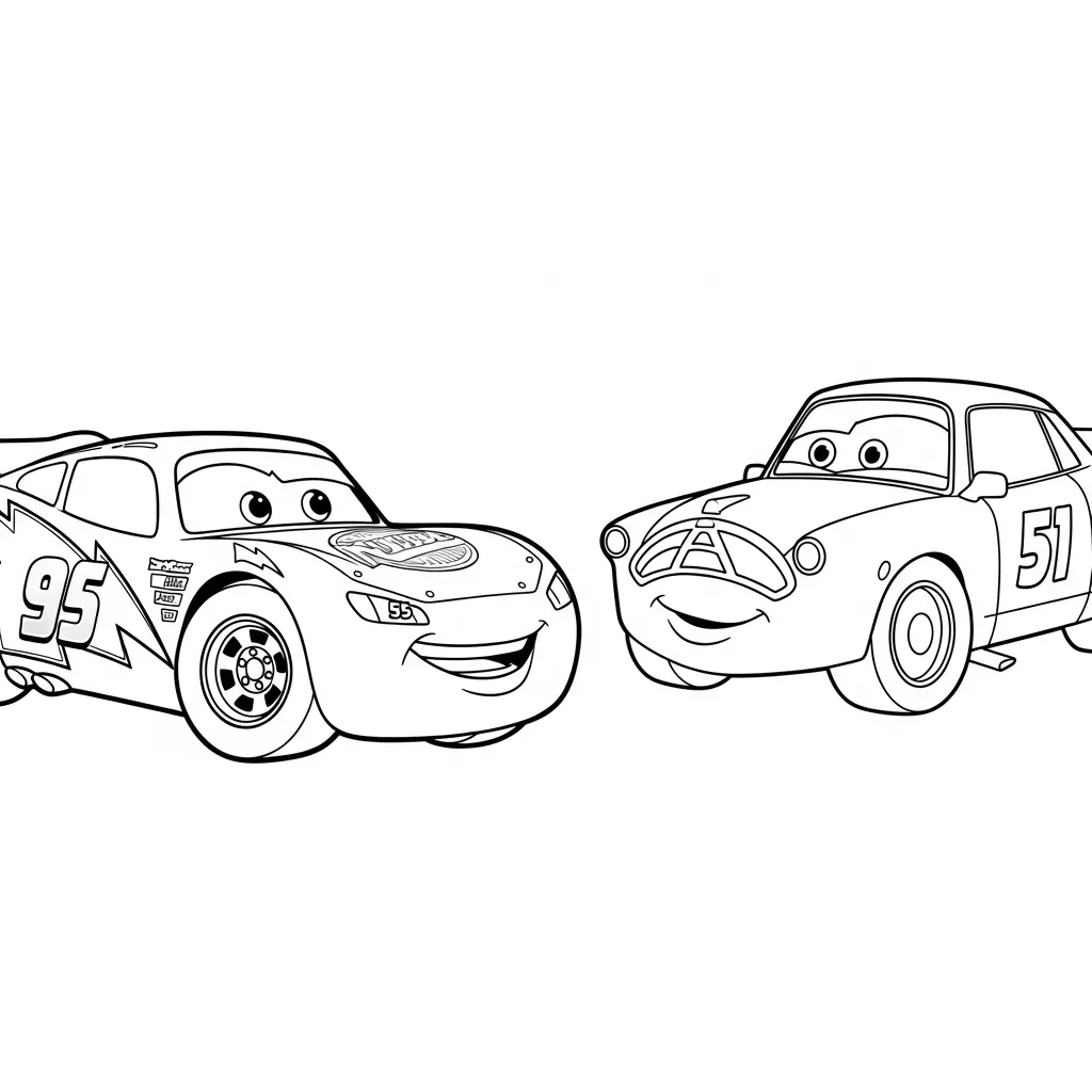 Rayo Mcqueen 13 para colorear para imprimir para niño de 4 años