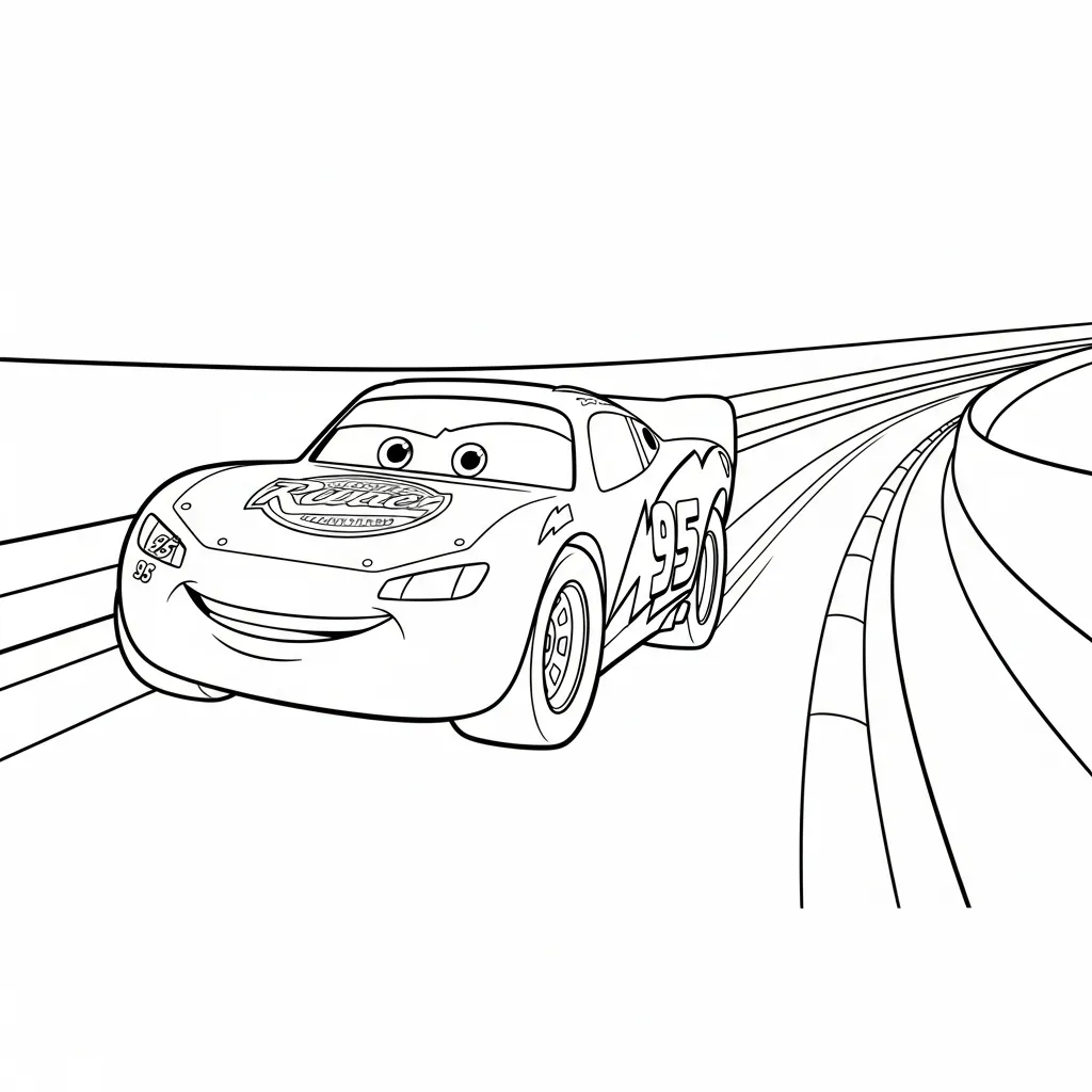 Rayo Mcqueen 15 para colorear para niños para imprimir gratis