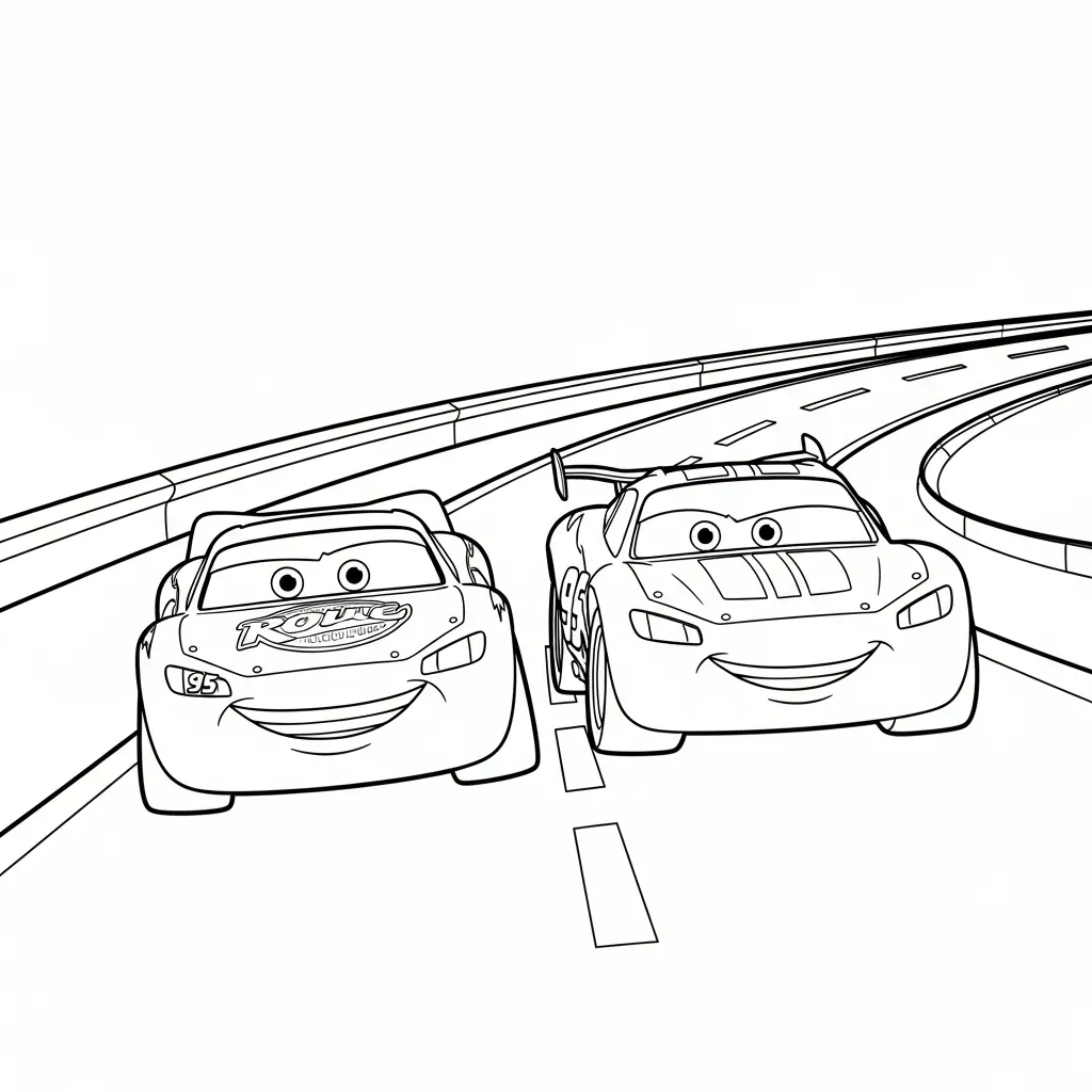 Rayo Mcqueen 17 para colorear para imprimir pdf gratis