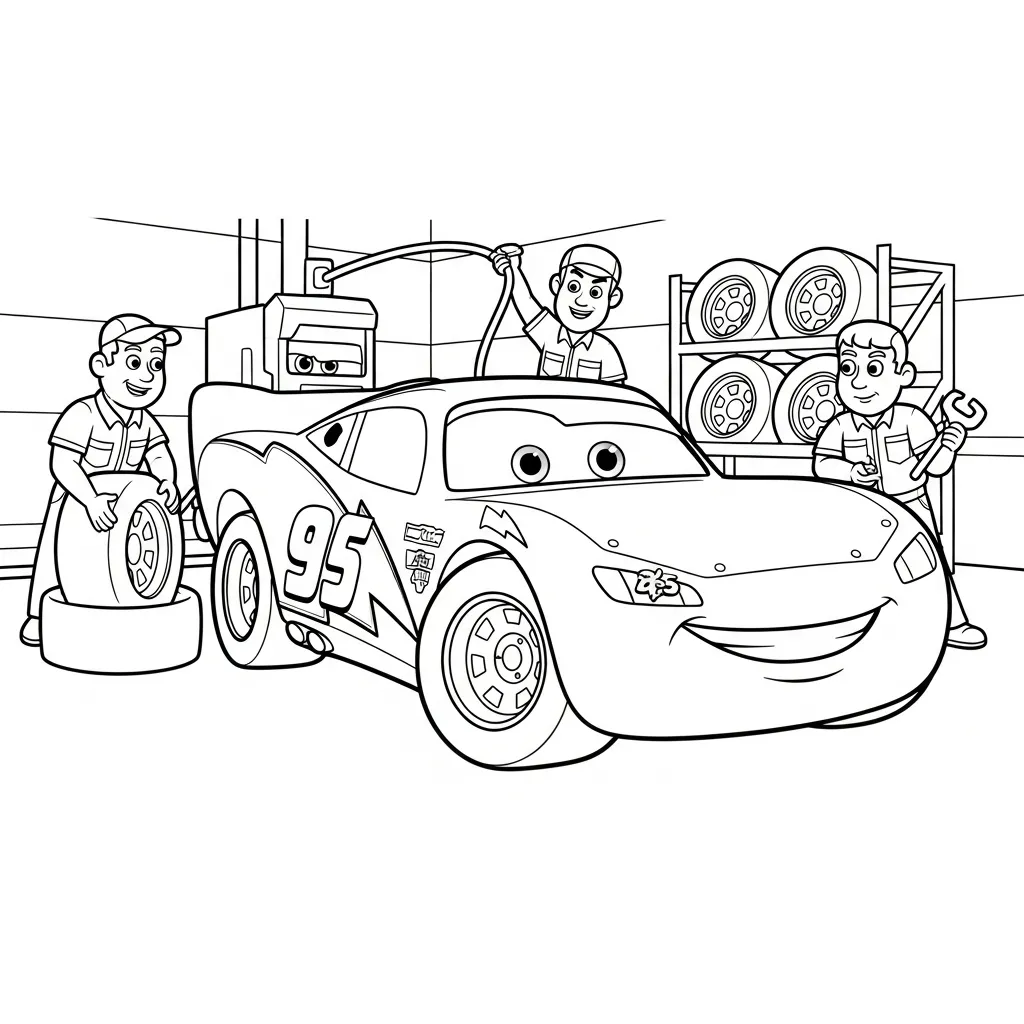 Rayo Mcqueen 2 para colorear de para niños
