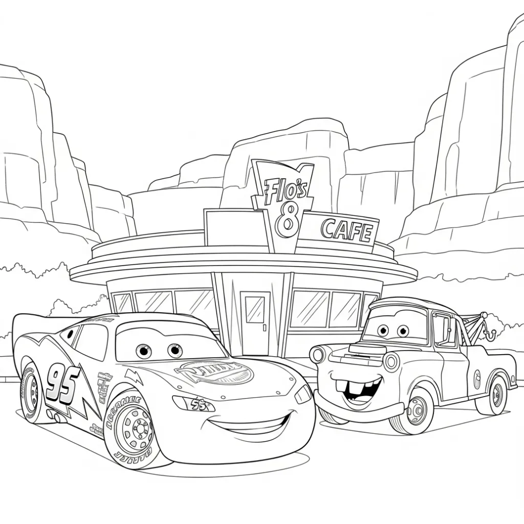 Rayo Mcqueen 7 para colorear para imprimir para niños