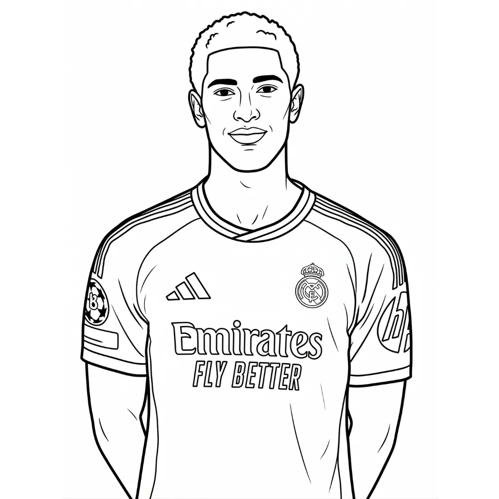 Real Madrid 1 para colorear para imprimir gratis
