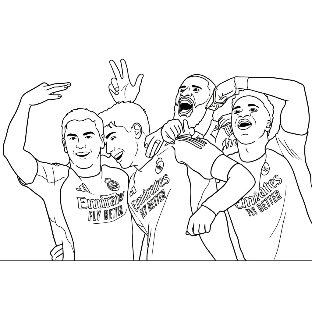 Real Madrid 10 para colorear para niños