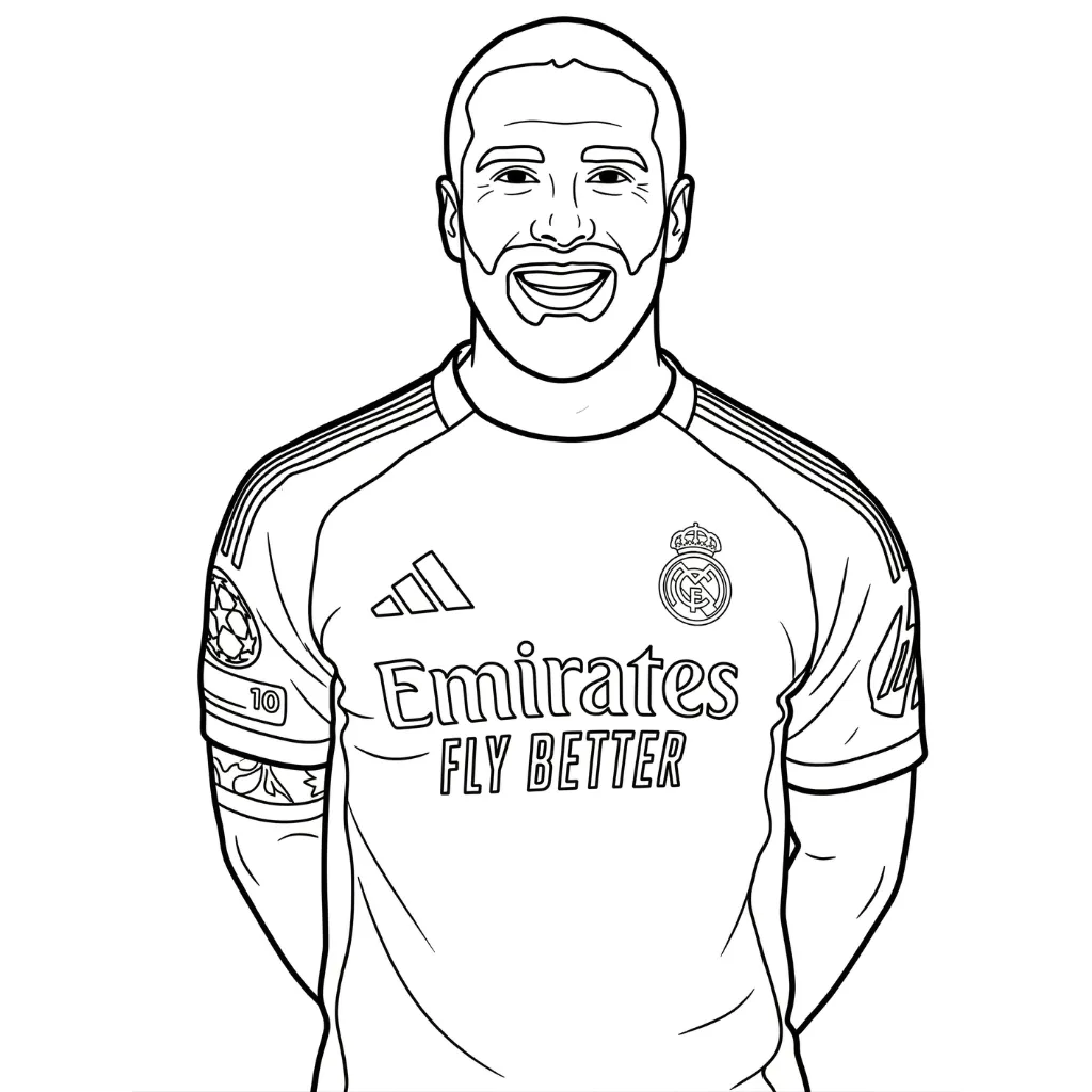 imprimir Real Madrid 11 para colorear para niño