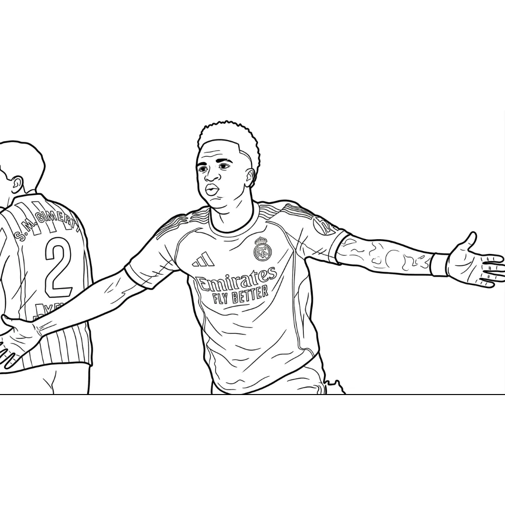 Real Madrid 15 para colorear para niños para imprimir gratis