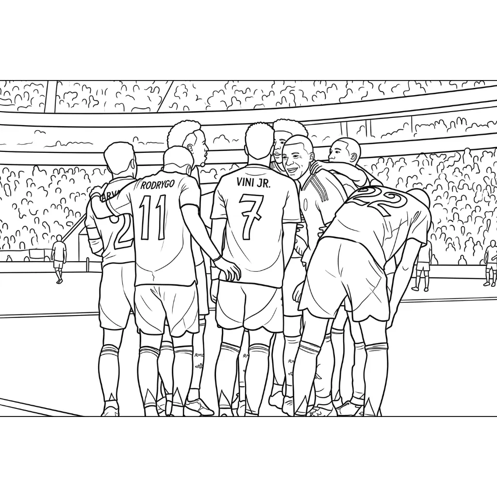 Real Madrid 16 para colorear para imprimir gratis