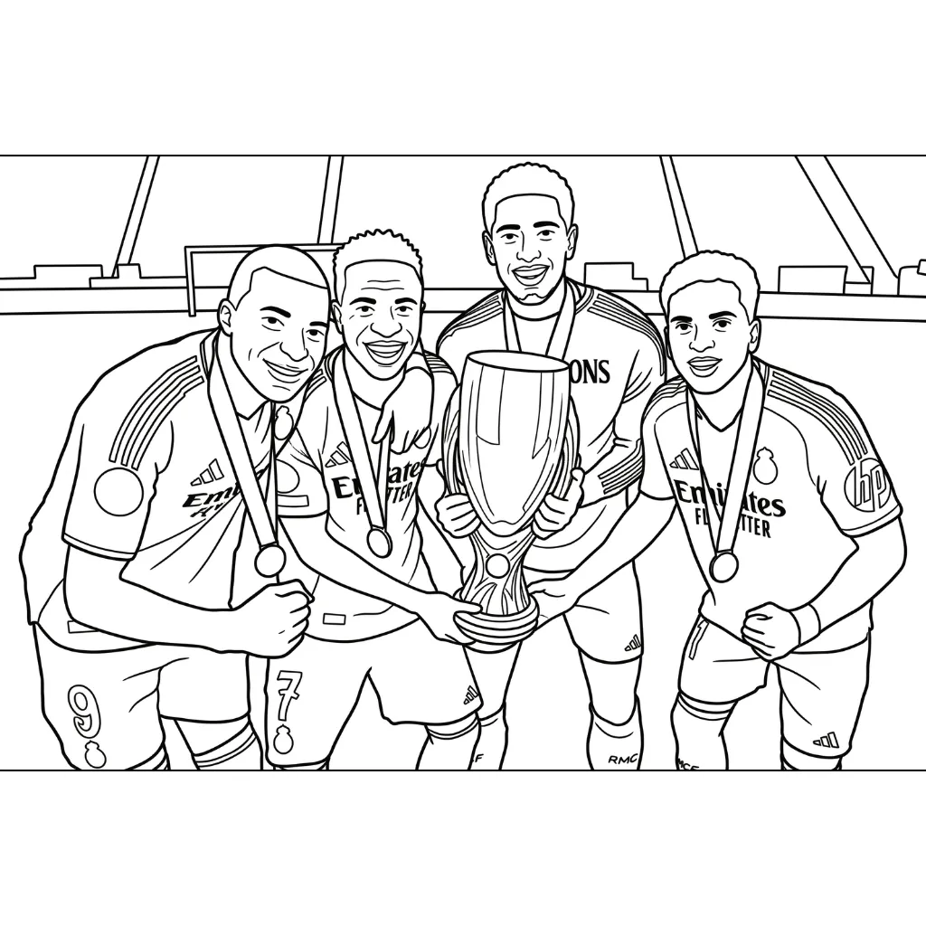 Real Madrid 17 para colorear para imprimir pdf