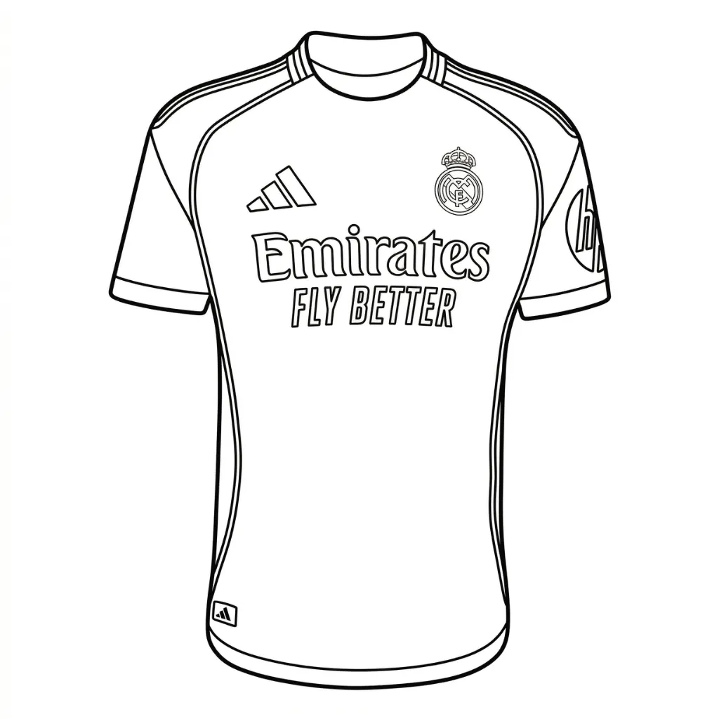 Real Madrid 2 para colorear para niños para imprimir