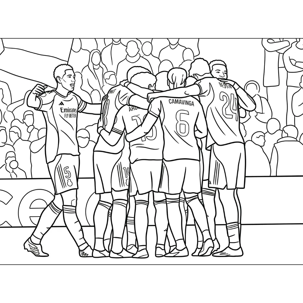 Real Madrid 22 para colorear para imprimir gratis