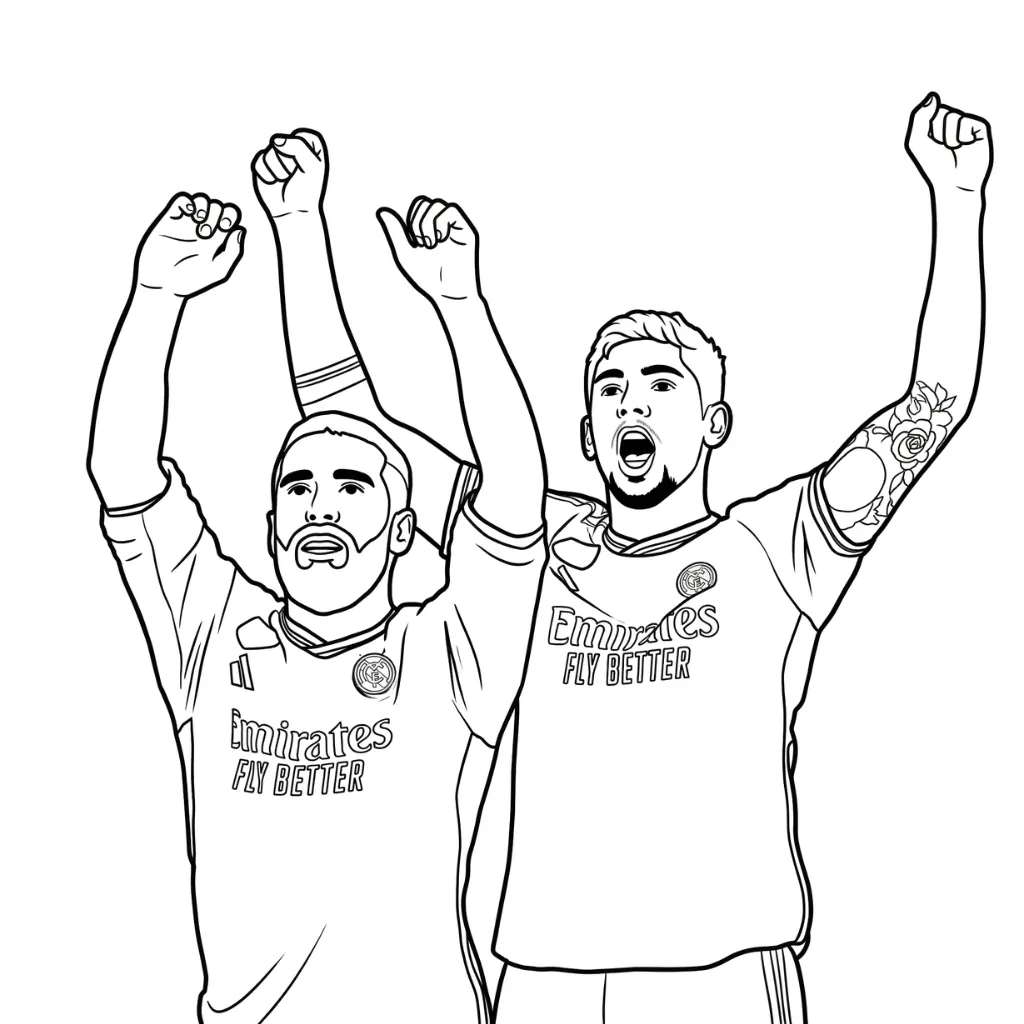 Real Madrid 4 para colorear para imprimir para niño de 3 años
