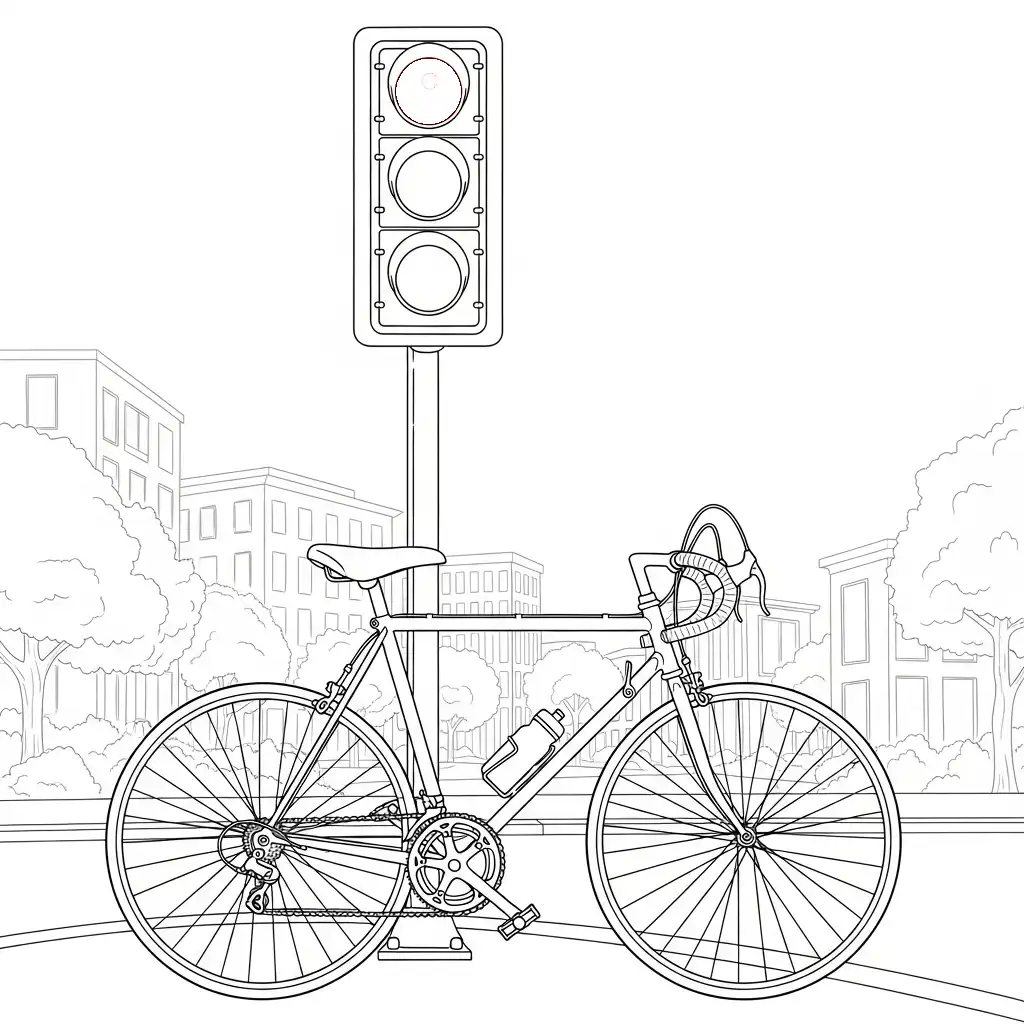 Semáforo para colorear para niño de 6 años 1