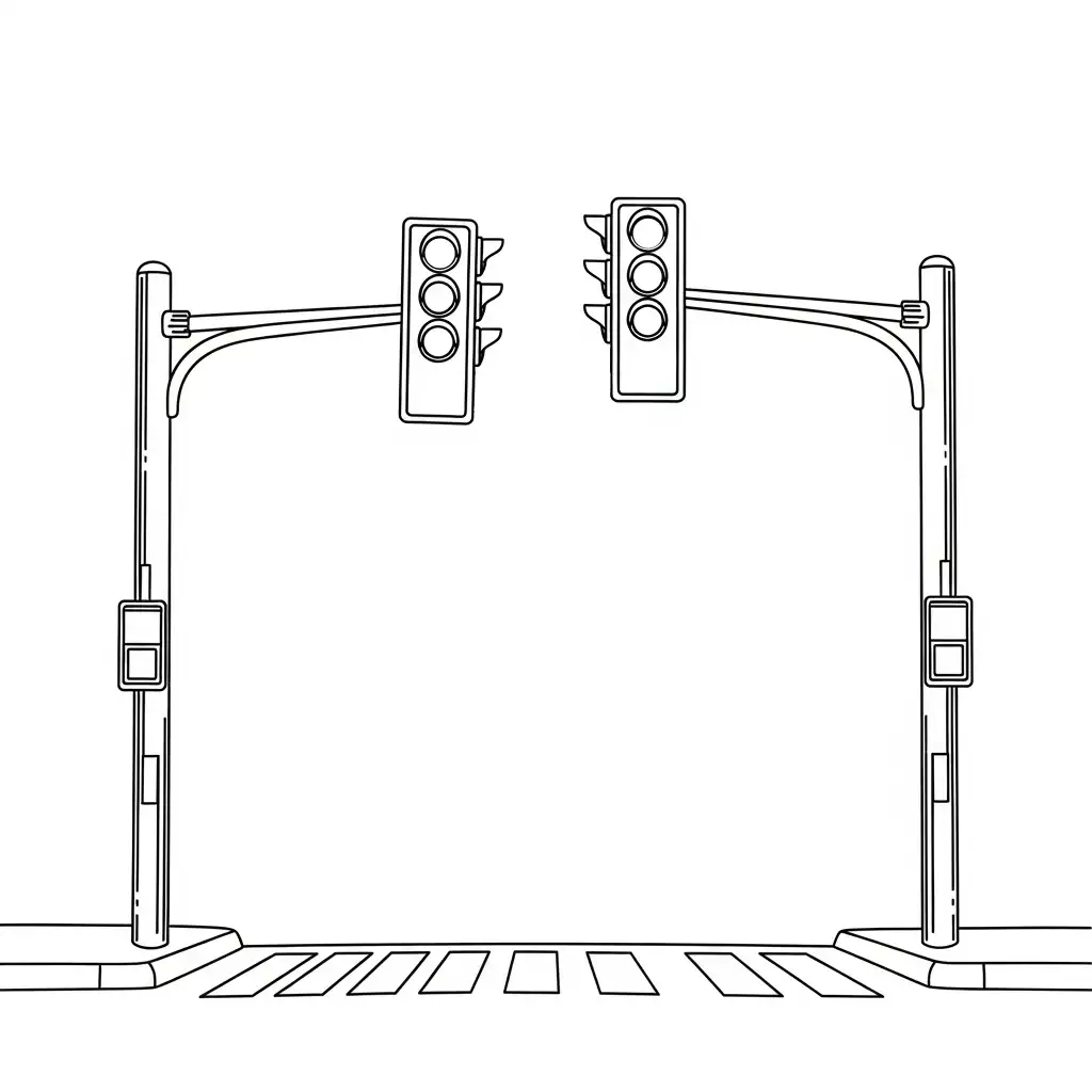 Semáforo para colorear para descargar