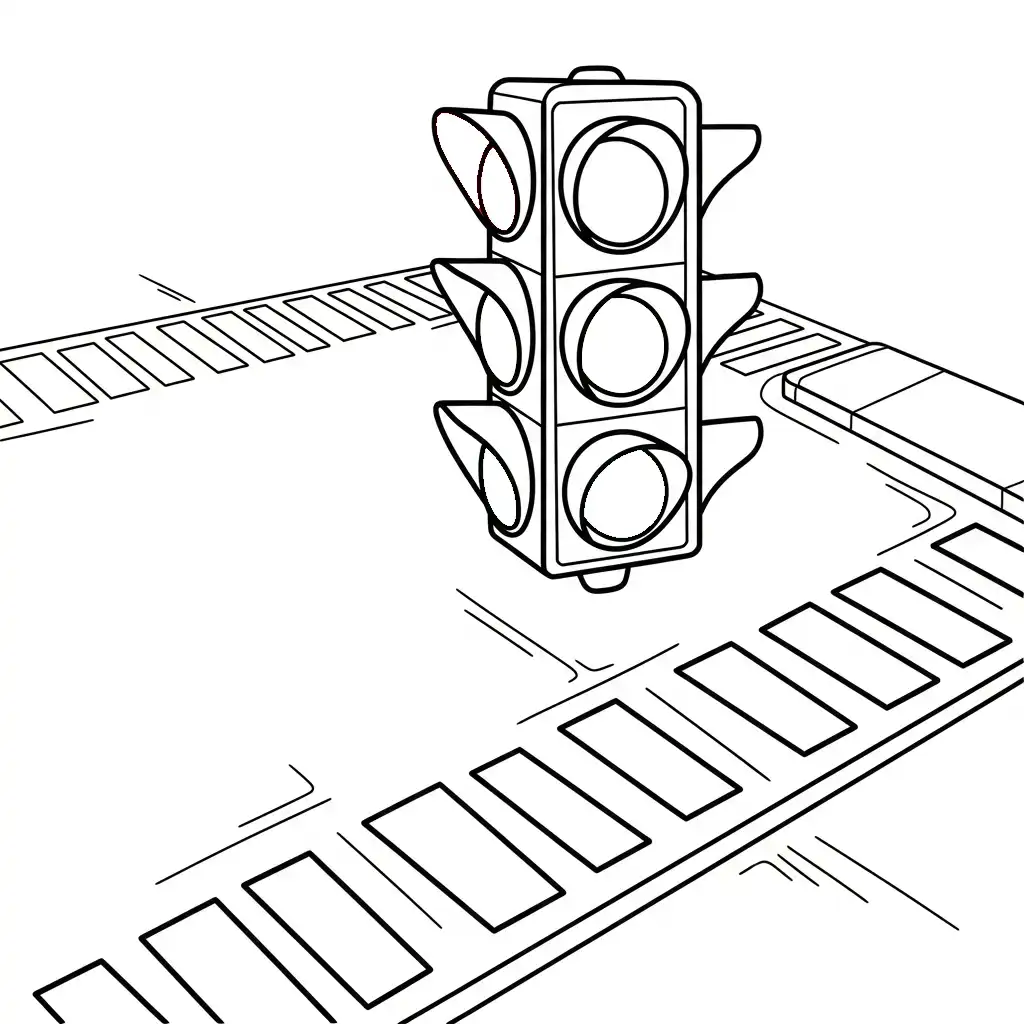 Semáforo para colorear para imprimir