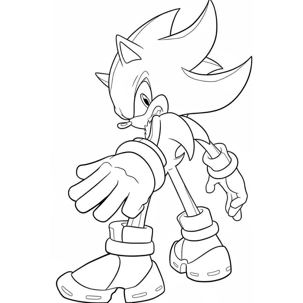 Shadow 3 para colorear de para niños