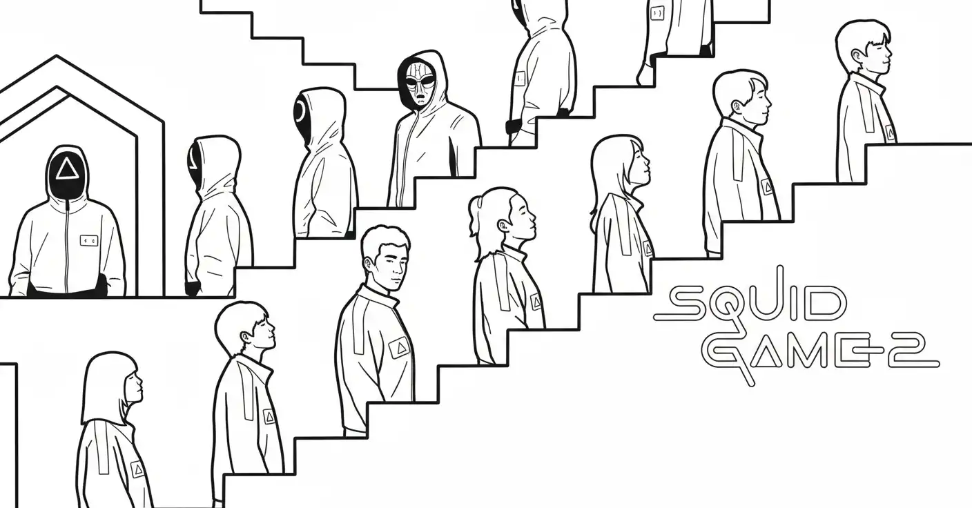 Squid Game para colorear para niño para imprimir gratis