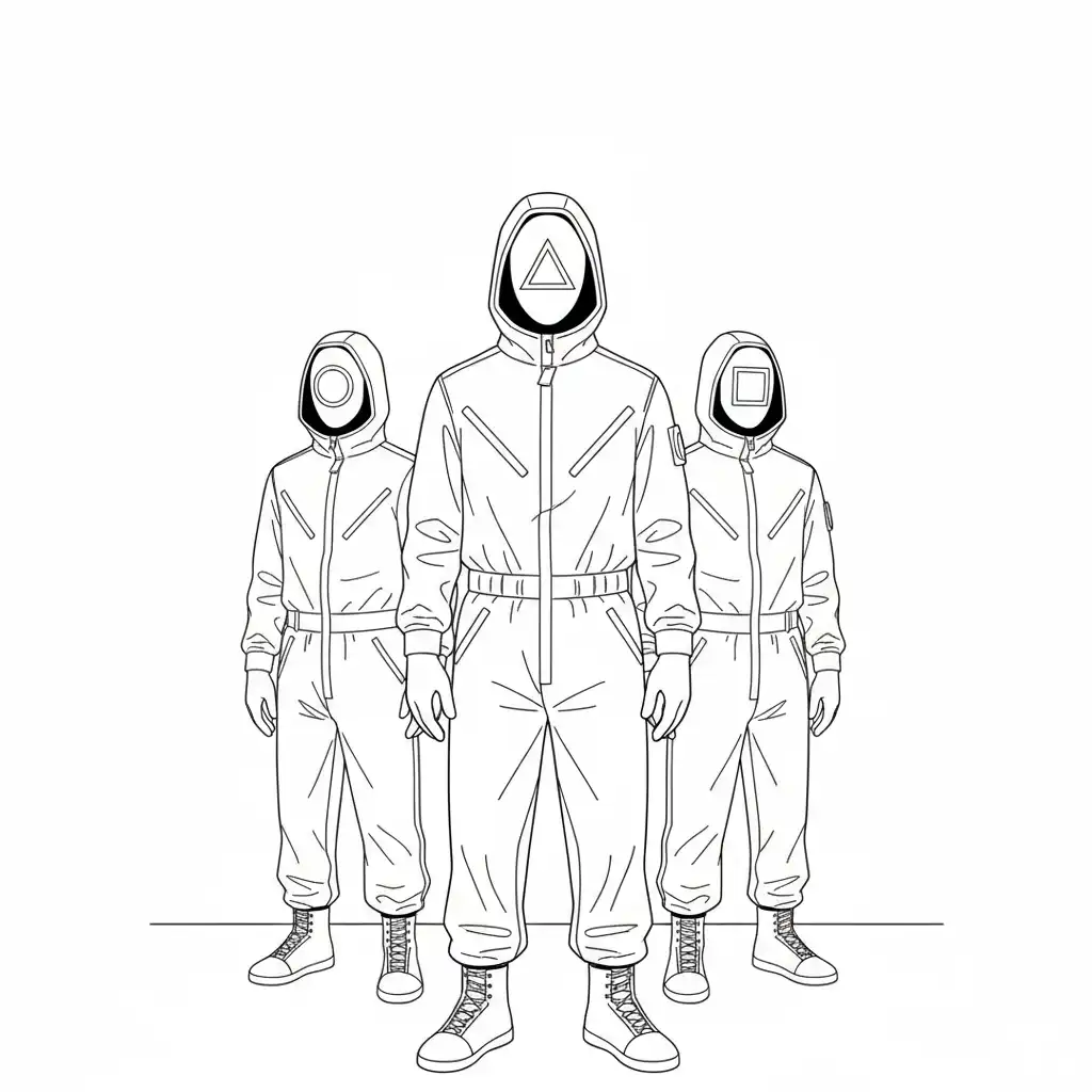 Squid Game para colorear en línea