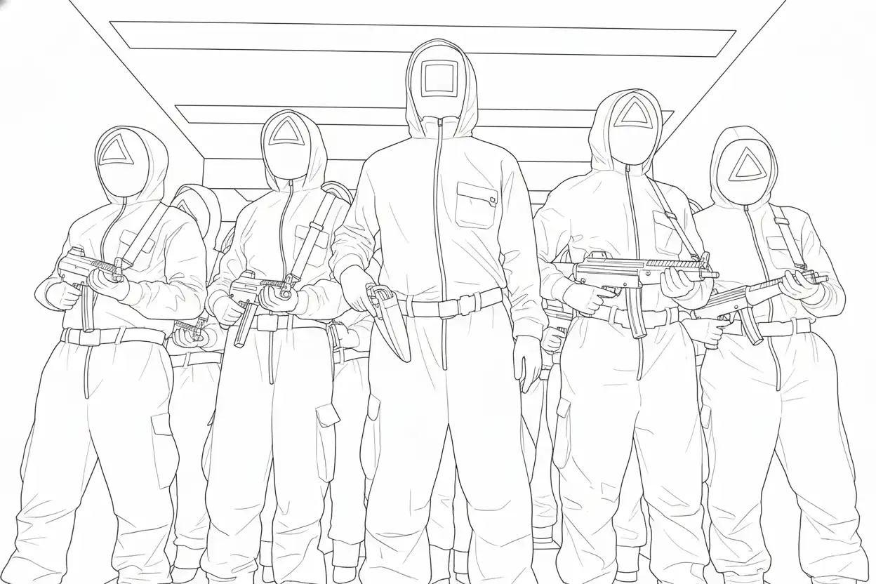 Squid Game para colorear y dibujos