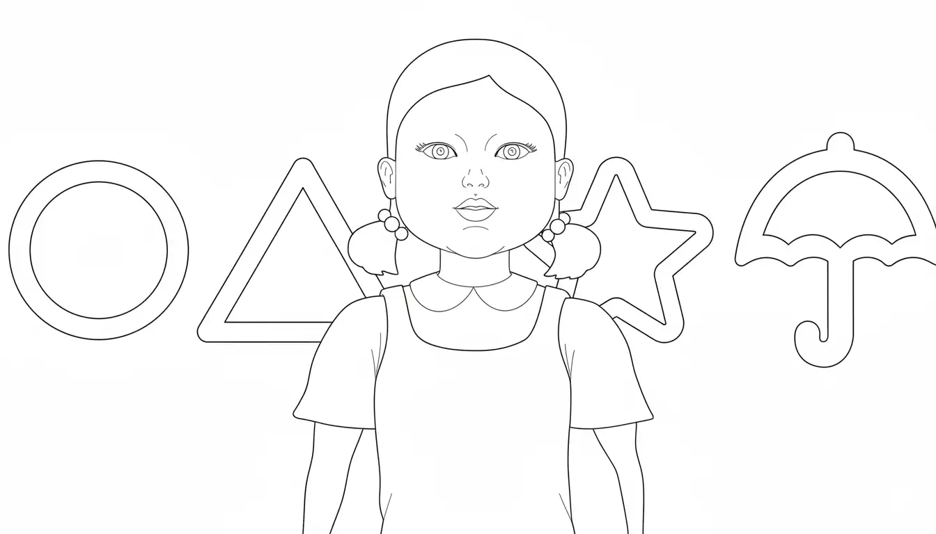 imprimir Squid Game para colorear gratis