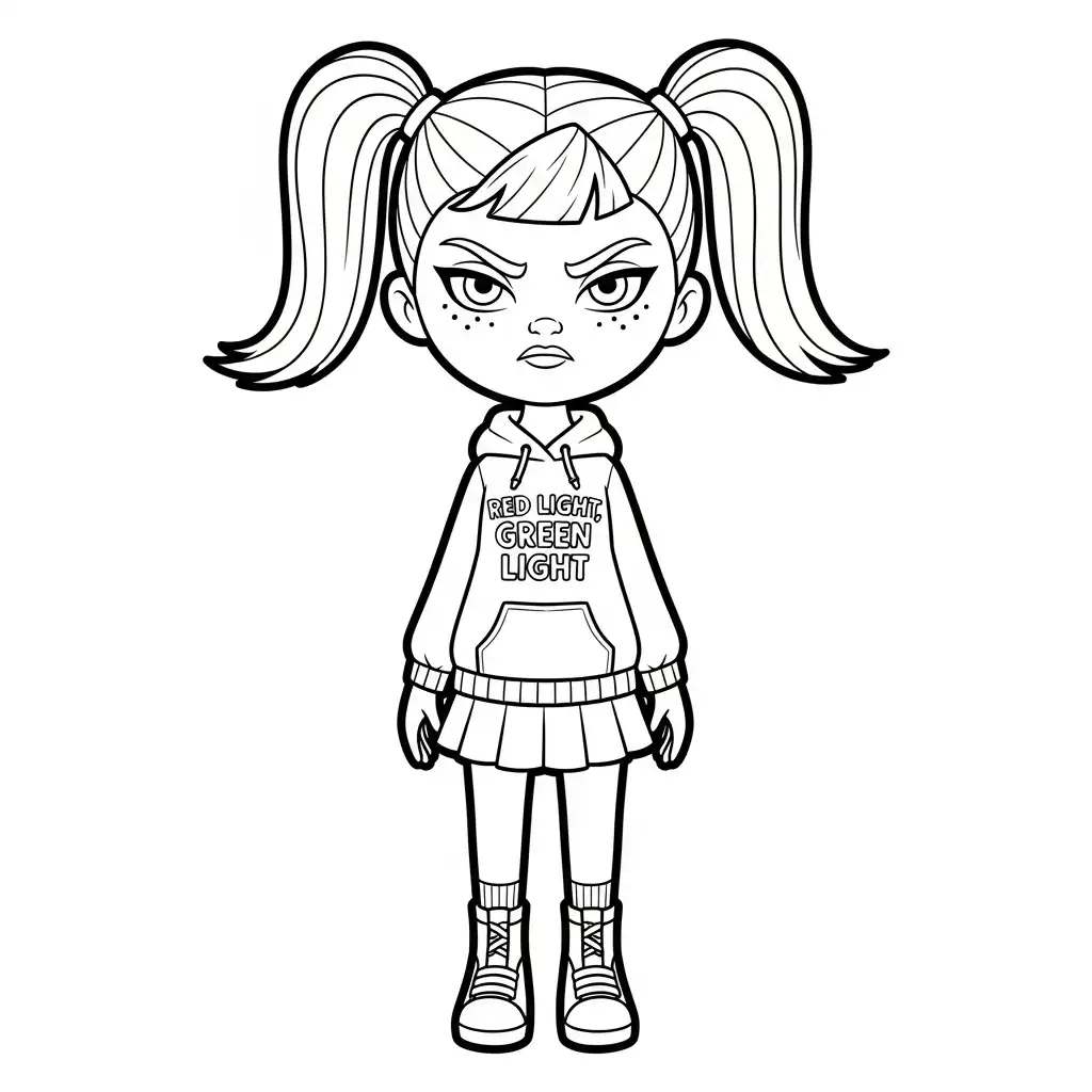 Squid Game para colorear para niño de 7 años